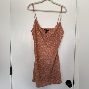 Forever 21 Floral Mini Dress in Soft Brown